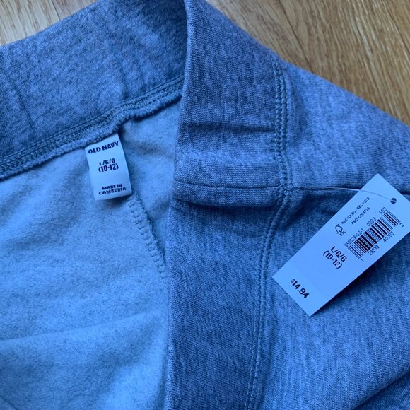 NWT Old Navy Wide Leg Sweatpants LIGHT Grey Girls Size 10-12 - Picture 5 of 9